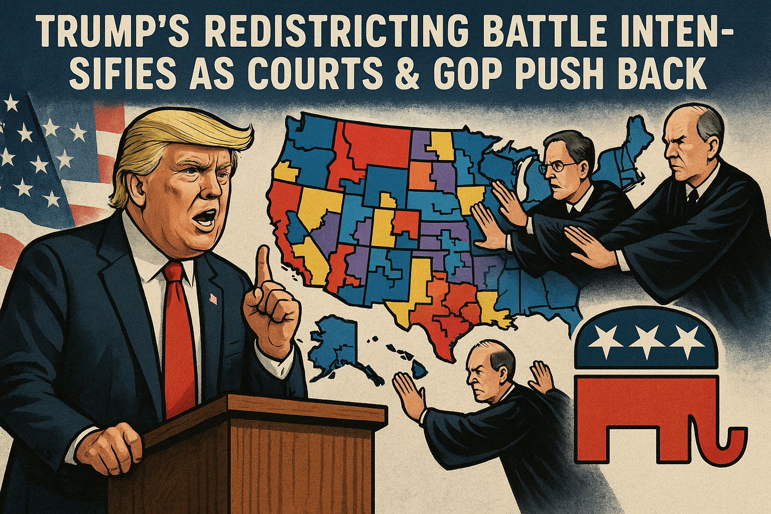 Trump’s Redistricting Battle Intensifies as Courts & GOP Push Back